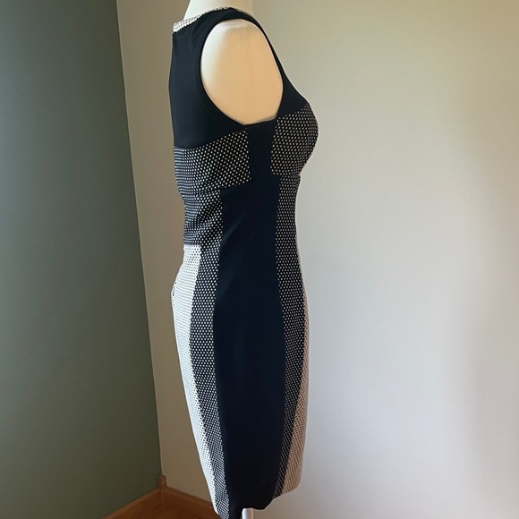 Anthropologie Black and White Patterned Mini Dress - Picture 7 of 9